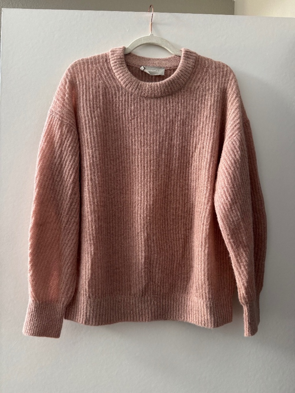 Everlane Alpaca Merino Wool Crewneck Sweater Dusty Pink L